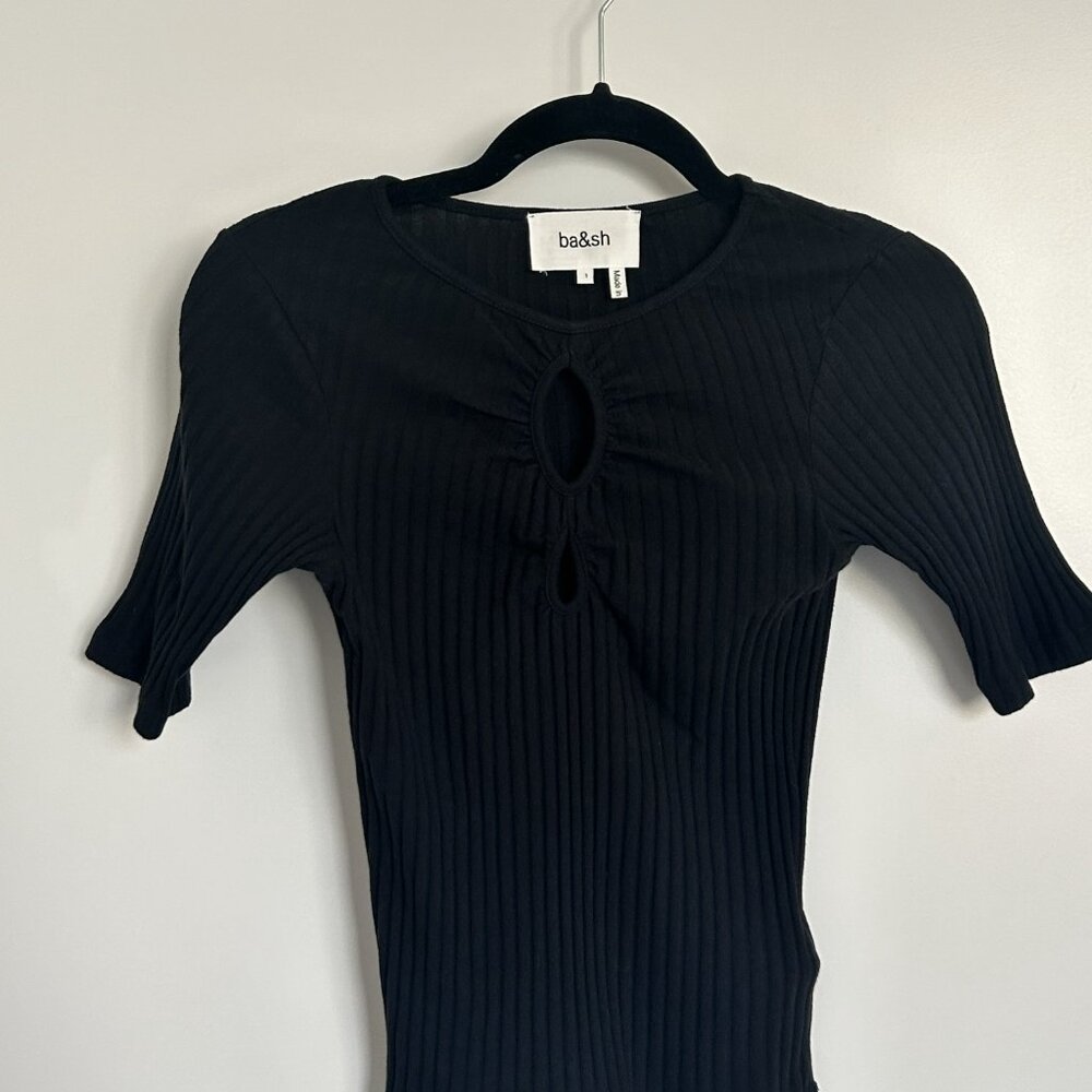 ba&sh Massiva Keyhole Ribbed Top - Picture 3 of 5